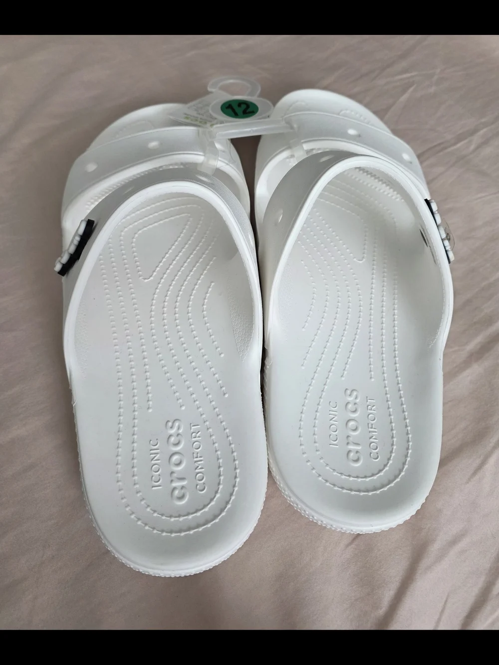 CROCS Mens White Classic Clog Slip-Ons NEW